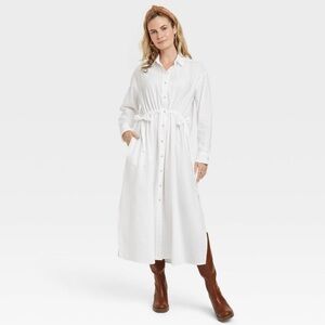 Universal Thread White Long Sleeve Dress